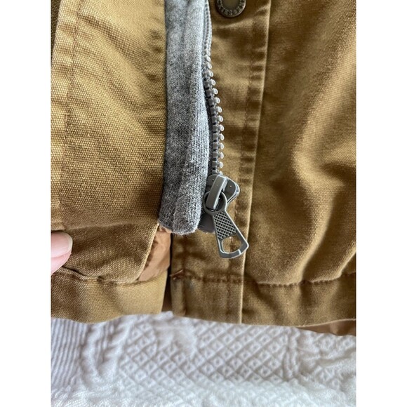 Genuine Dickies Hooded Work Jacket Brown Canvas Quilted Barn Coat 2XL (50-52) - Picture 10 of 16